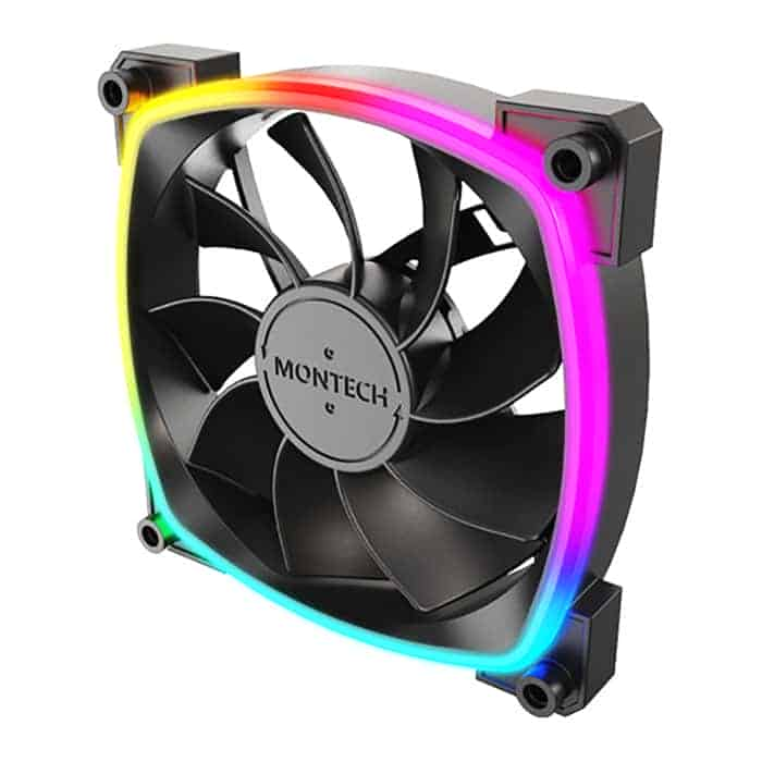 (image for) Montech RX120 PWM Black 120mm Reversible ARGB Case Fan